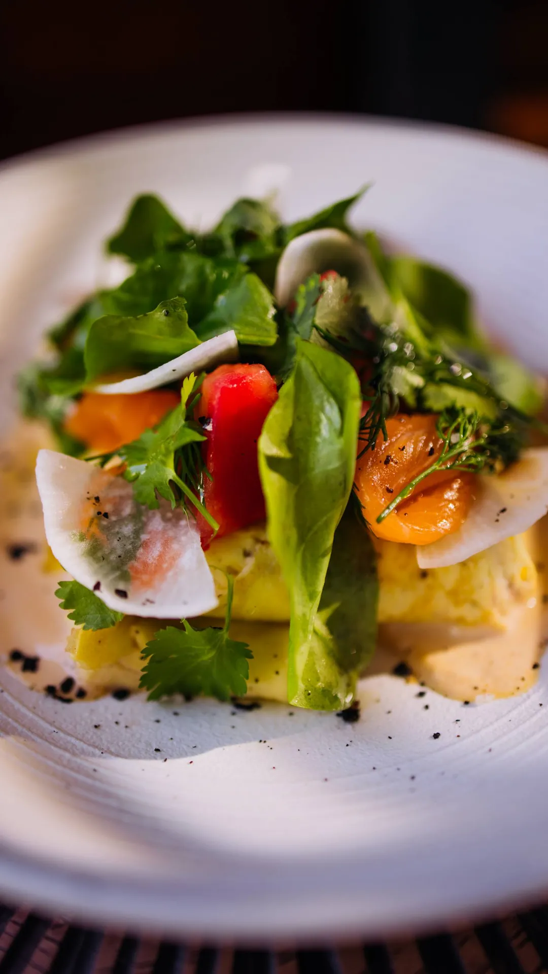 ZNBR Gastrobar, omelette with salmon